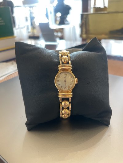 Armbanduhr aus 18 Karat Gold, Art Deco-Zeit