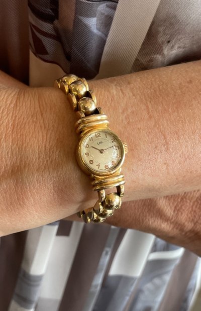 Armbanduhr aus 18 Karat Gold, Art Deco-Zeit