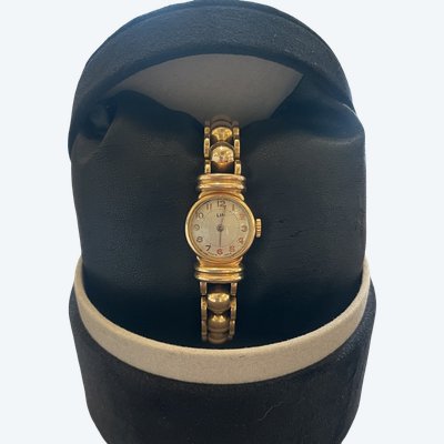 Armbanduhr aus 18 Karat Gold, Art Deco-Zeit