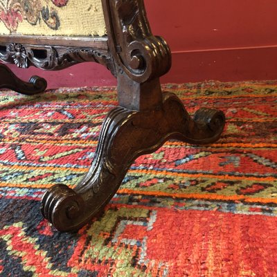 Kaminschirm und sein Originalblatt, Regency-Epoche