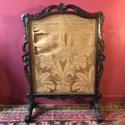 Kaminschirm und sein Originalblatt, Regency-Epoche