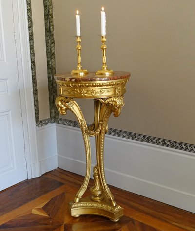 Pair of gilt bronze candlesticks, Louis XVI style, Napoleon III period