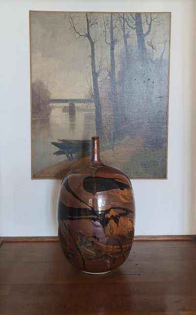 Francisco Pereira (1948-2023) stoneware vase / Puisaye