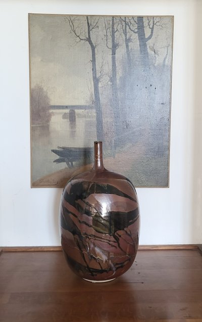 Francisco Pereira (1948-2023) stoneware vase / Puisaye