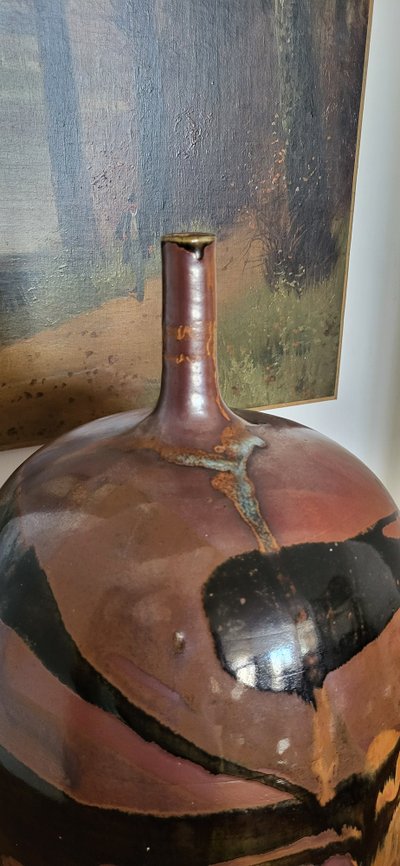 Francisco Pereira (1948-2023) stoneware vase / Puisaye