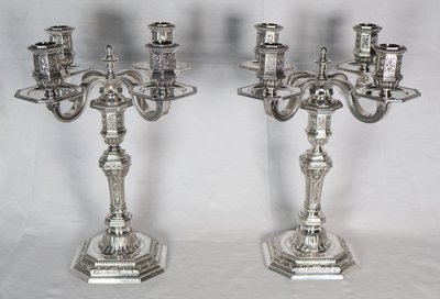 Pair of Christofle Dupérier candelabras 20th century