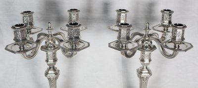 Pair of Christofle Dupérier candelabras 20th century