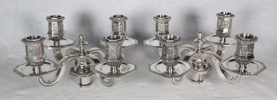 Pair of Christofle Dupérier candelabras 20th century
