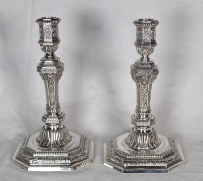 Pair of Christofle Dupérier candelabras 20th century