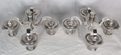 Pair of Christofle Dupérier candelabras 20th century