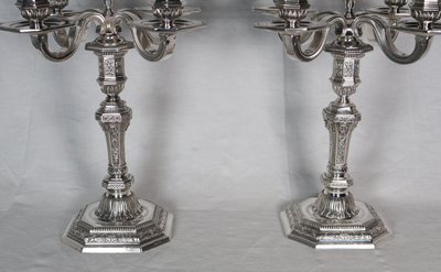 Pair of Christofle Dupérier candelabras 20th century
