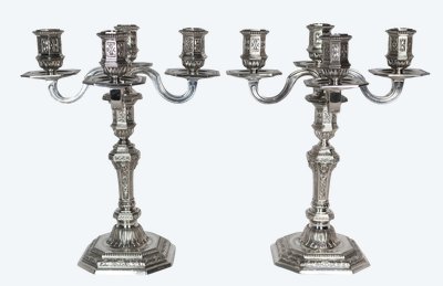 Pair of Christofle Dupérier candelabras 20th century
