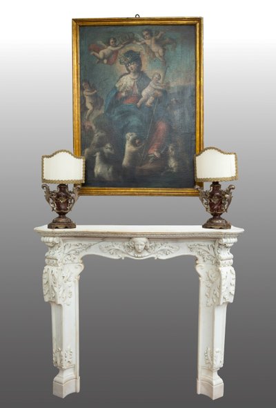 Antiker Kamin Louis XV Neapel Anfang 18.