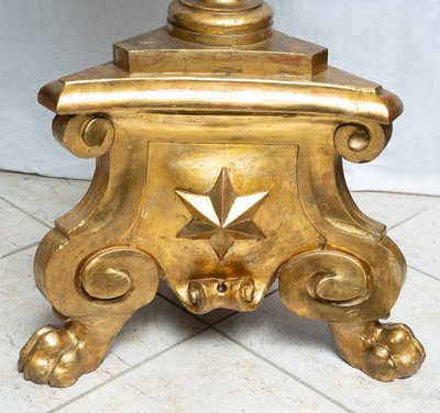 Pair of antique candelabras, second half of the 18th century. Height 205 cm.