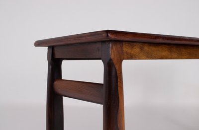 Sergio Rodriguez-style console table in exotic wood.