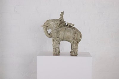 Elefante con guerrieri in celadon, Siam