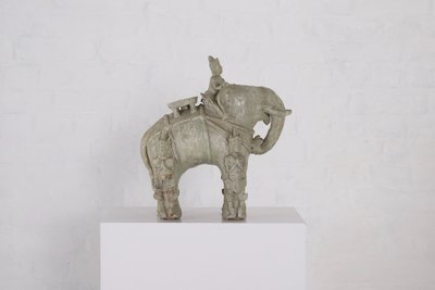 Elefante con guerrieri in celadon, Siam