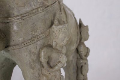 Elefante con guerrieri in celadon, Siam