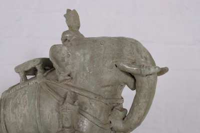 Elefante con guerrieri in celadon, Siam
