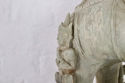 Elefante con guerrieri in celadon, Siam