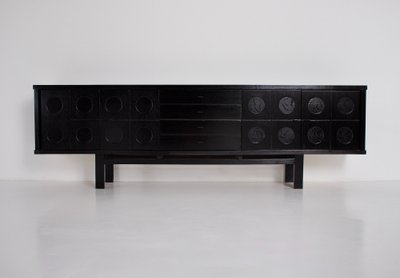 Brutalistisches Enfilade Sideboard Schwarz