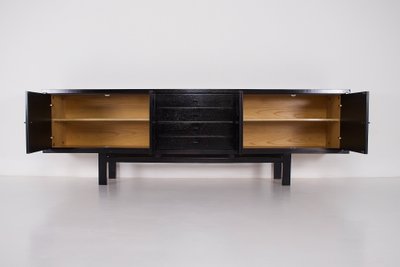 Brutalistisches Enfilade Sideboard Schwarz