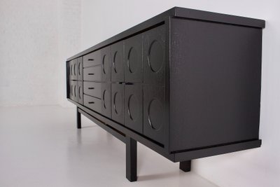 Brutalistisches Enfilade Sideboard Schwarz