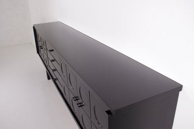 Brutalistisches Enfilade Sideboard Schwarz