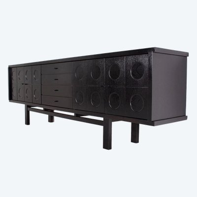 Brutalistisches Enfilade Sideboard Schwarz