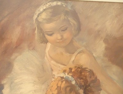 HSP painting John Strevens ballerinas young dancers ballet girls XXth century