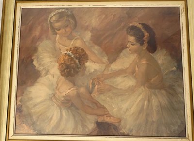 HSP painting John Strevens ballerinas young dancers ballet girls XXth century