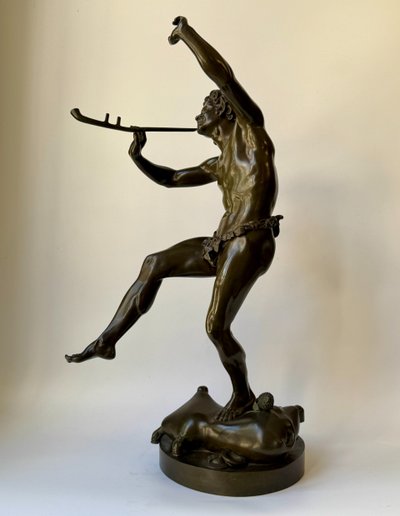 Sculpture en bronze "Faune Dansant", Eugène Louis Lequesne - Susse Frères H51