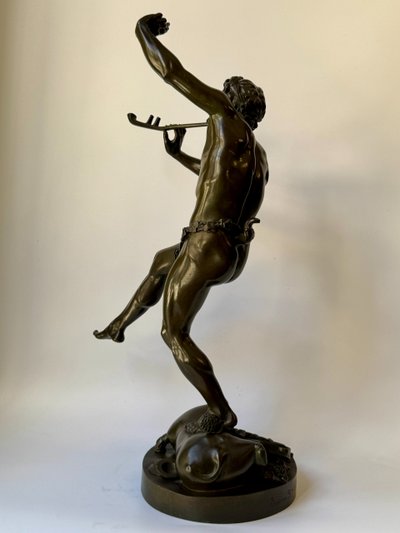 Sculpture en bronze "Faune Dansant", Eugène Louis Lequesne - Susse Frères H51