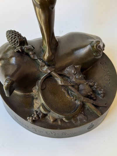 Sculpture en bronze "Faune Dansant", Eugène Louis Lequesne - Susse Frères H51