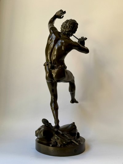 Sculpture en bronze "Faune Dansant", Eugène Louis Lequesne - Susse Frères H51
