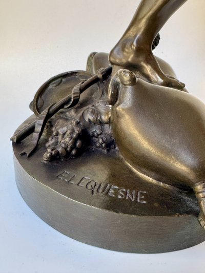Sculpture en bronze "Faune Dansant", Eugène Louis Lequesne - Susse Frères H51