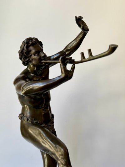 Sculpture en bronze "Faune Dansant", Eugène Louis Lequesne - Susse Frères H51