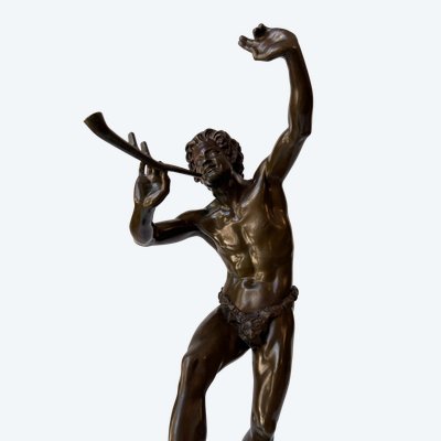 Sculpture en bronze "Faune Dansant", Eugène Louis Lequesne - Susse Frères H51