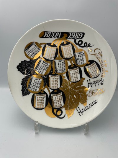 Suite of eleven plates from the Calendario series by Piero FORNASETTI