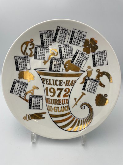 Suite of eleven plates from the Calendario series by Piero FORNASETTI