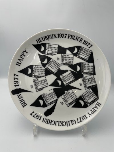 Suite of eleven plates from the Calendario series by Piero FORNASETTI