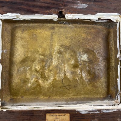 Plaque en bronze encadrée – Assassinat d’Henri IV, fin XIXe siècle