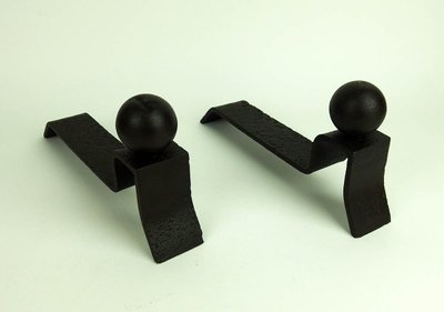 Pair of Art Deco andirons by Jacques Adnet