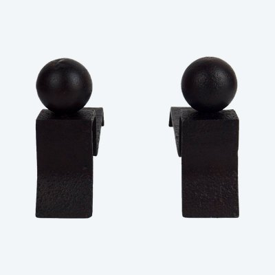 Pair of Art Deco andirons by Jacques Adnet