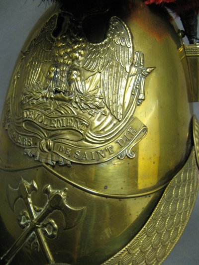 Casco da pompiere Mle 1852 De La Ville De Saint Dié Secondo Impero.