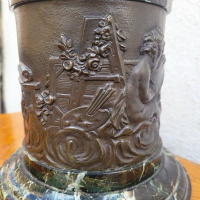  Mercurio volante, dopo Giambologna, lampada in bronzo, XIX secolo