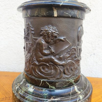  Mercurio volante, dopo Giambologna, lampada in bronzo, XIX secolo