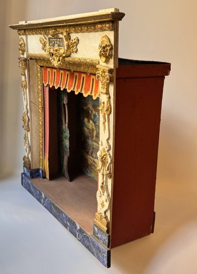 Teatro d'opera in miniatura in legno intagliato - Castelet de marionnettes XIX secolo