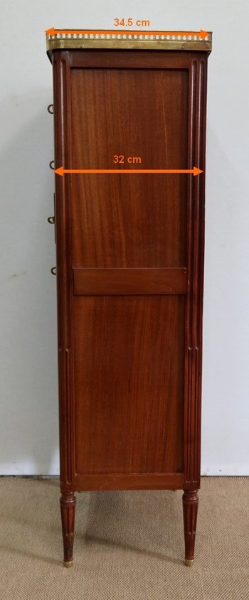  Piccolo chiffonnier in mogano, stile Luigi XVI - Fine XIX secolo