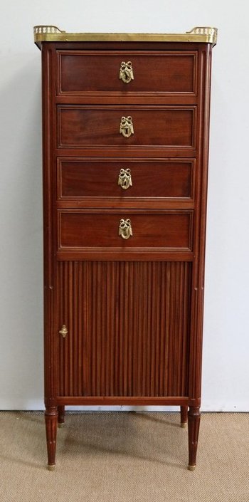  Piccolo chiffonnier in mogano, stile Luigi XVI - Fine XIX secolo